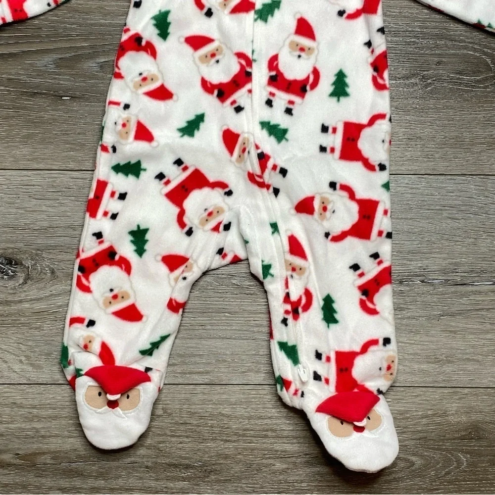 Carter’s Baby Christmas Santa footed Zip Pajama